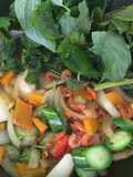 Rau củ quả xào tôm