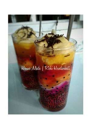 Foto resep Es Campur Durian Jeruk
