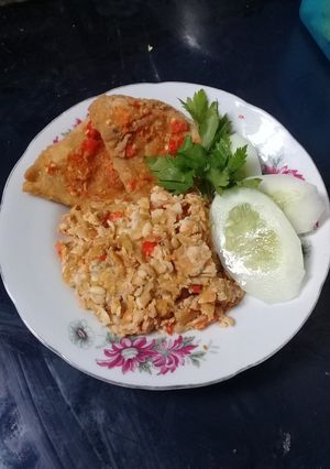 Foto resep Geprek tempe telur