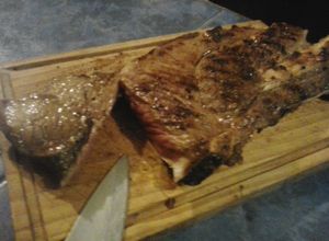 Una foto de Chuleton de costilla al ron