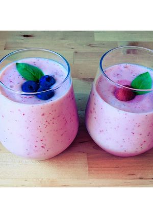 A picture of Strawberry-Banana Soy Smoothie.