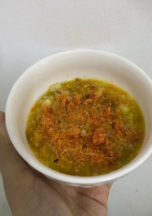 Hình của món Cháo hạt kê bí đỏ hạt sen.