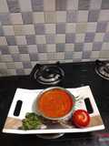 * டமேட்டோ, கார்லிக் ஸ்பைஸி சட்னி* (orange)(tomato garlic chutney recipe in tamil)