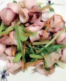 Mực xào cần tỏi