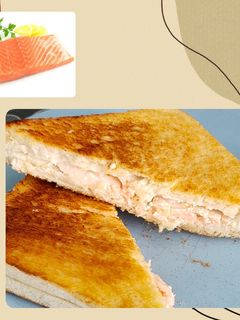 Une photo de Croque saumon Boursin