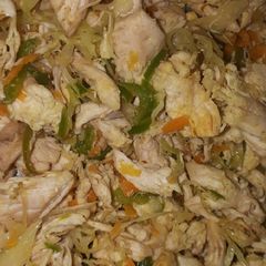 A picture of Spring roll filling (Chicken & veggies).