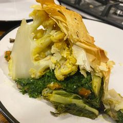 A picture of Cauliflower Filo Pie.