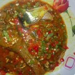 A picture of Okro soup.