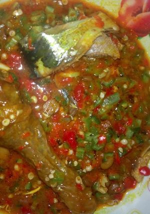 A picture of Okro soup.