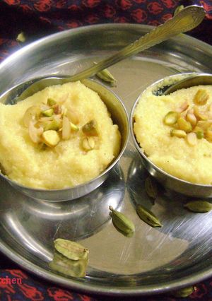 A picture of Sooji & Custard Halwa.
