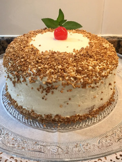 Una foto de Tarta de limón y almendra, baja en azúcar, sin gluten, sin lactosa