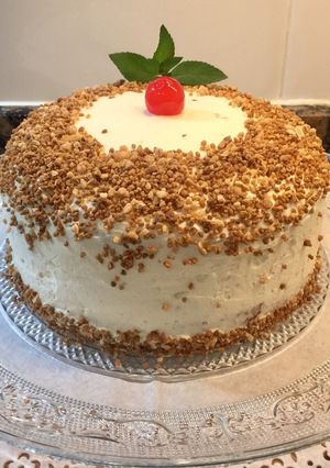 Foto principal de Tarta de limón y almendra, baja en azúcar, sin gluten, sin lactosa