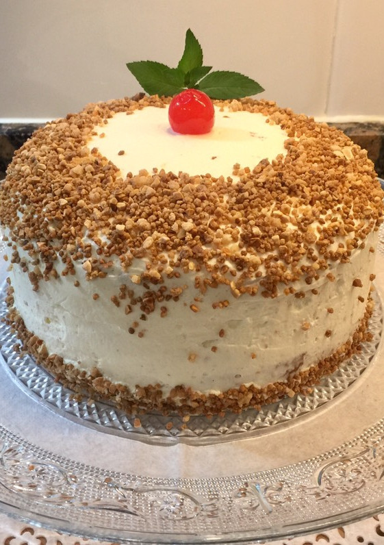 Una foto de Tarta de limón y almendra, baja en azúcar, sin gluten, sin lactosa