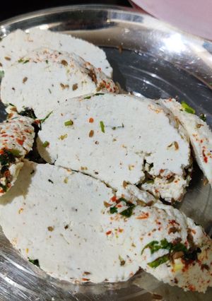 A picture of Homemade masala paneer.