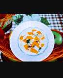 Delicious healthy tasty hung curd mango dip raita