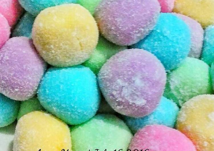 Cara Gampang Membuat Milk rainbow balls (bola2 susu) 🌈 yang Lezat Sekali