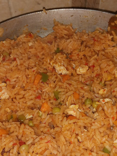 A picture of Fried rice mai scrambled egg.