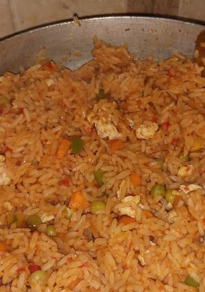 A picture of Fried rice mai scrambled egg.