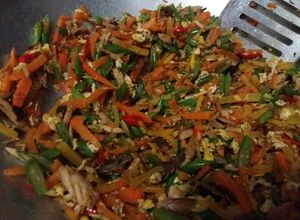 Foto resep Tumis wortel, buncis dan suir ikan tongkol