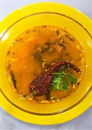 A picture of Katachi  Amti (chick peas stock curry).