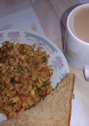 A picture of Stewed pepper & tomatoe eggs #festivecontest_nairobisouth.