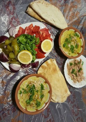 صورة لوصفة فول بطحينة ع الطريقة السورية
