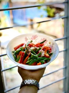 Hình của món Đậu Co Ve Xào Thịt Heo Ớt Chuông.