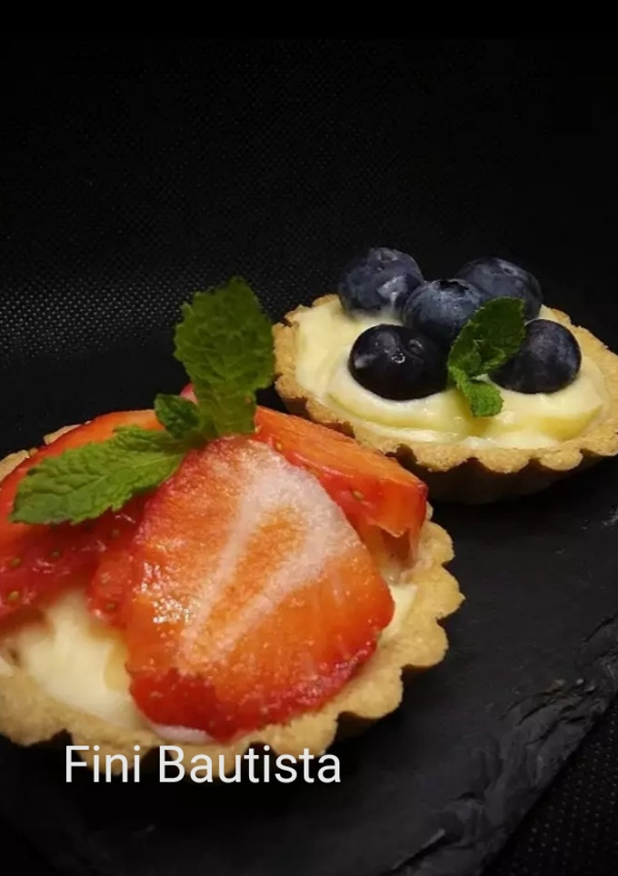 Una foto de Tartaleta de avena con crema pastelera sin azúcar