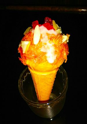 A picture of Gajar Halwa Cone.