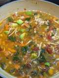 Mexican chicken and Avocado soup