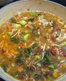Mexican chicken and Avocado soup