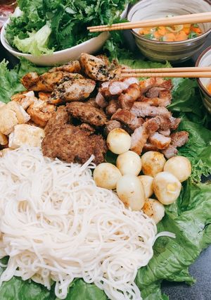 Hình của món Bún thịt.