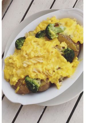 Foto resep Baked Potato Broccoli Fusilli Cheese (anti gagal)