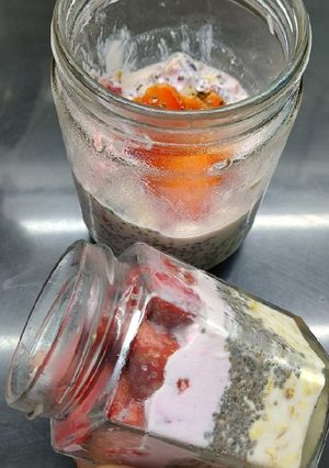 Foto resep Overnight oats #2 (Strawberry)