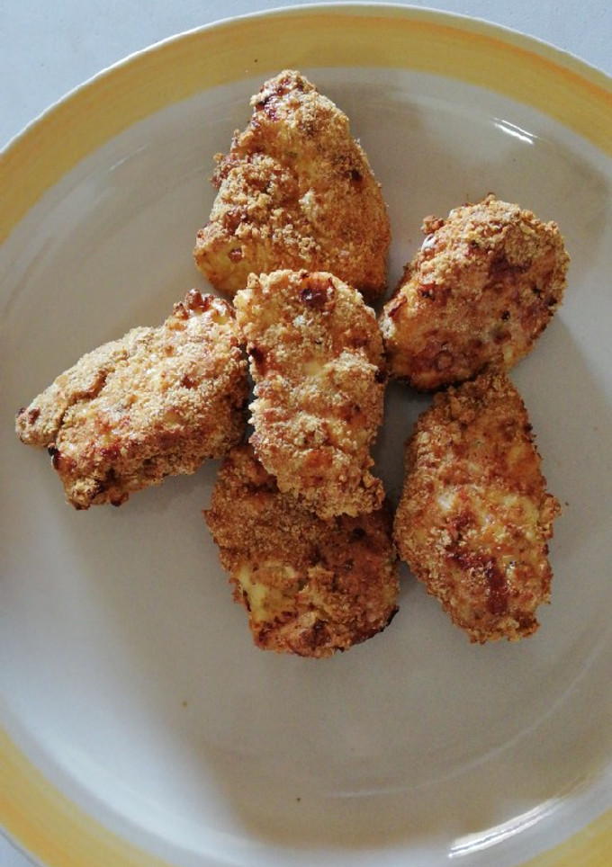 Una foto de Pechuguitas de pollo migadas en Air Fryer Crujientes