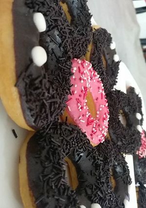 A picture of Fried Chocolate Donuts.