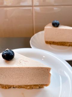 รูปของ ชีสเค้ก ชาเอิร์ลเกรย์ Earl gray cheesecake (no bake)