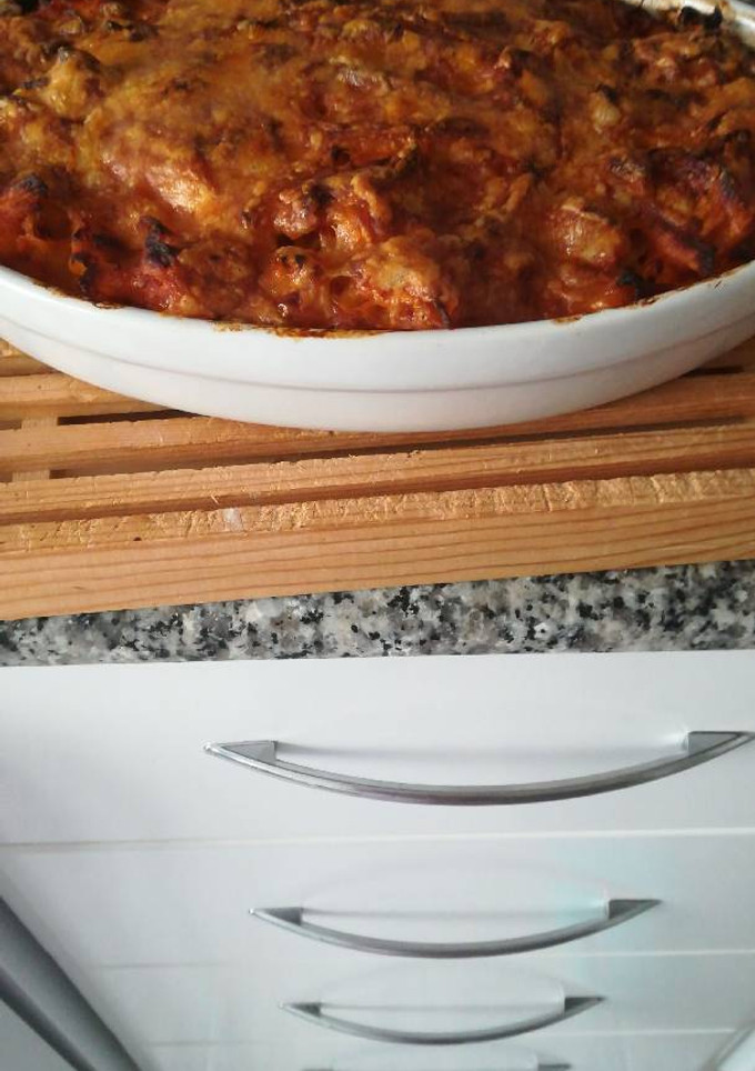 Una foto de Gratín de macarrones con atún