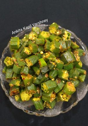 A picture of Green sabzis (Bhindi).