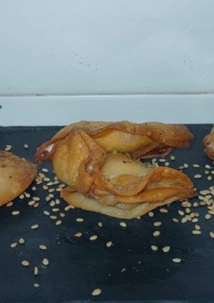 Una foto de Crujiente de espinacas con roquefort Thermomix