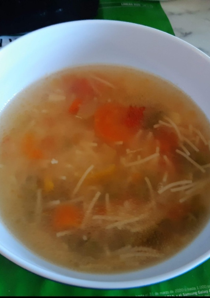 Una foto de Sopa con tropezones