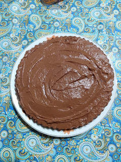 Una foto de Tarta de chocolate con mousse de chocolate