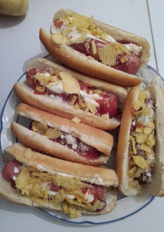 Una foto de Perritos calientes a mi manera