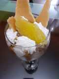 Helado de chocolate y naranja