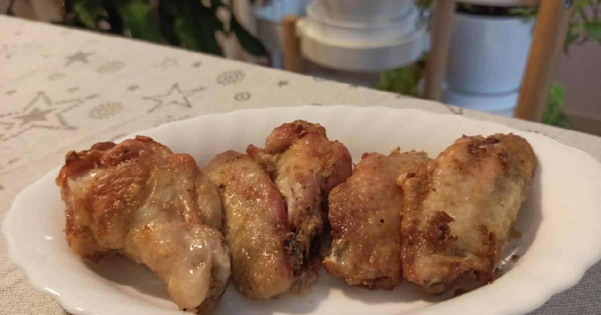 Alitas de pollo al ajillo en airfryer Receta de Juliana- Cookpad