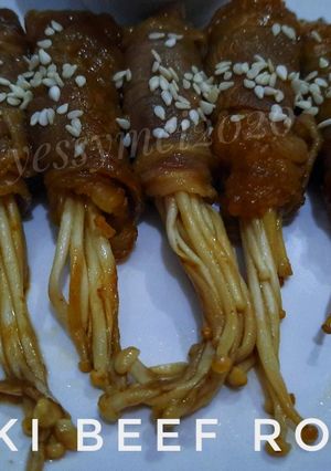 Foto resep Enoki beef roll