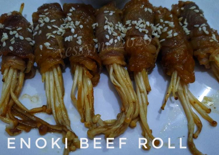Enoki beef roll