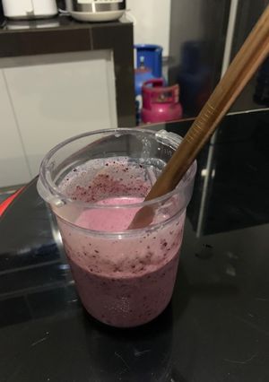 Foto resep Blueberry banana smoothie