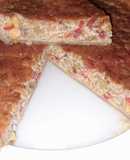 Tarta con crema de leche y verduras