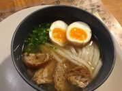 A picture of miso udon soup